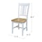 International Concepts San Remo Splatback Chair, Set of 2, White/Natural C02-10P - alternate 2